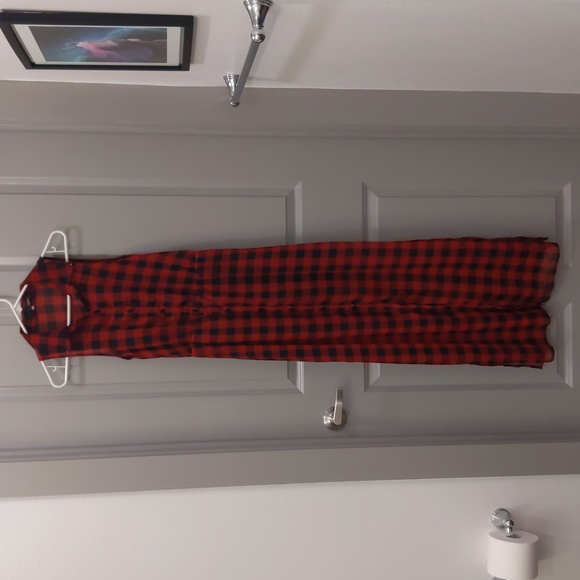 LAST CHANCE Modcloth Sugarlips Buffalo Plaid Maxi Dress - Picture 1 of 15